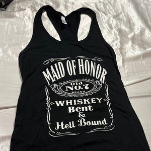 Black Maid of Honor Tank Top